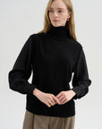 Layered Turtleneck, Nero