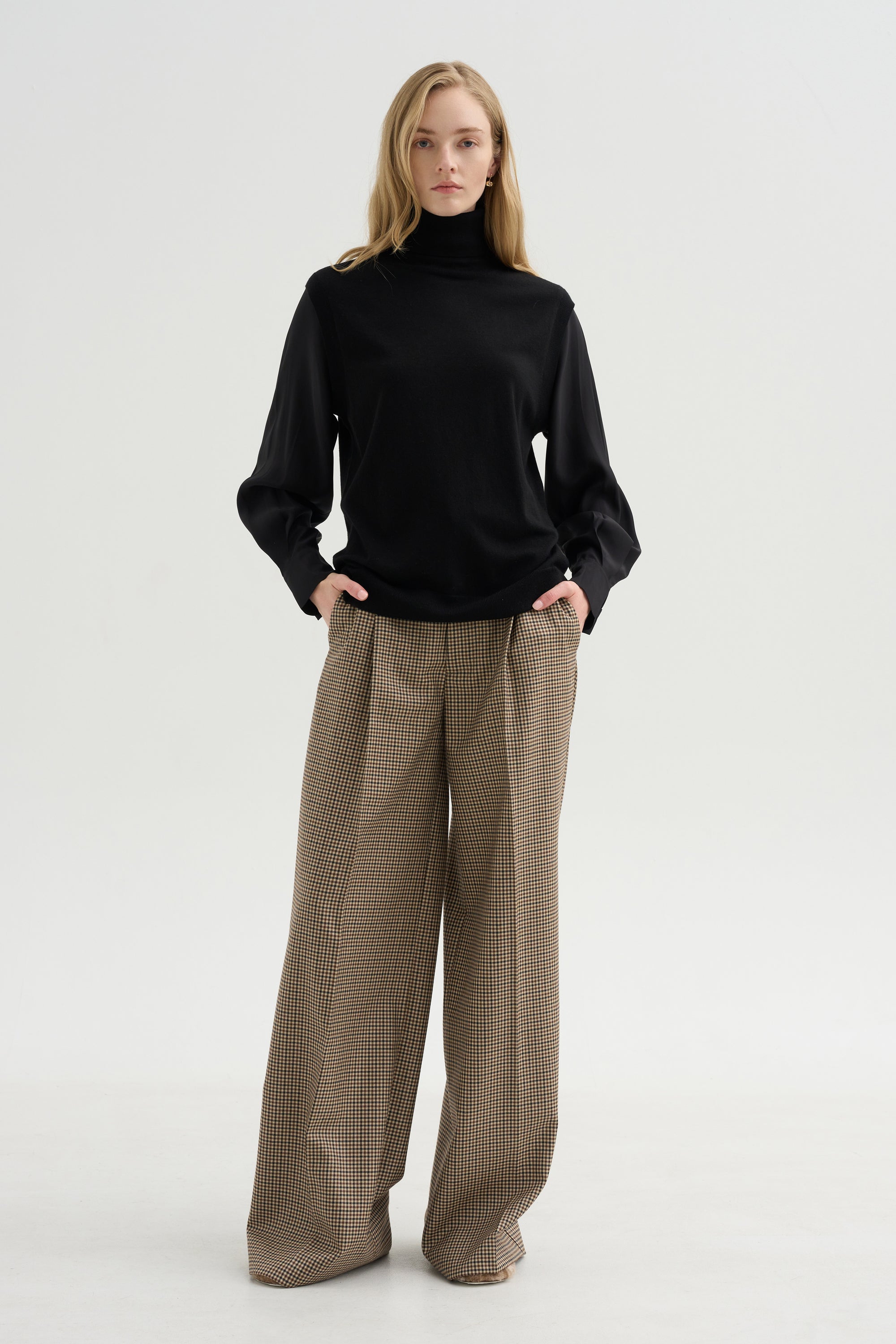 Layered Turtleneck, Nero