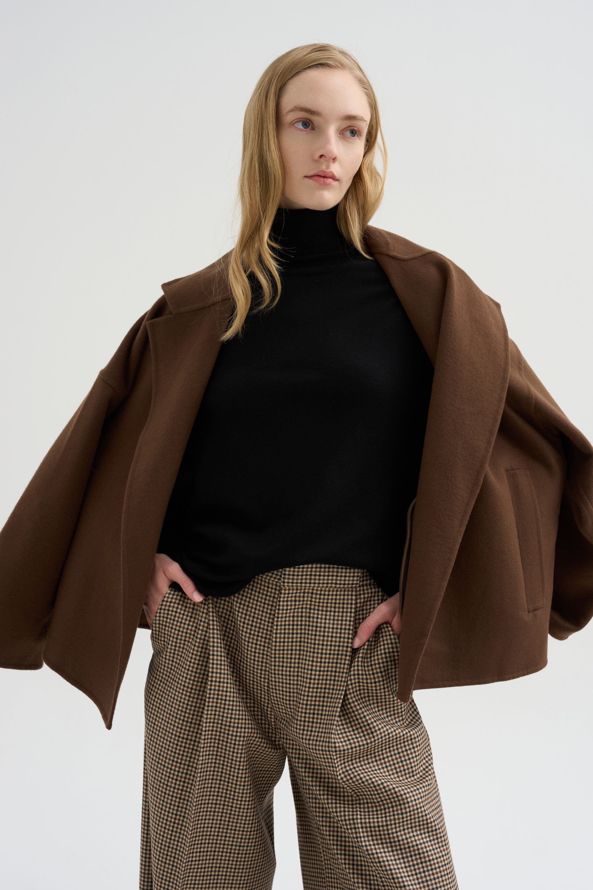 Layered Turtleneck, Nero
