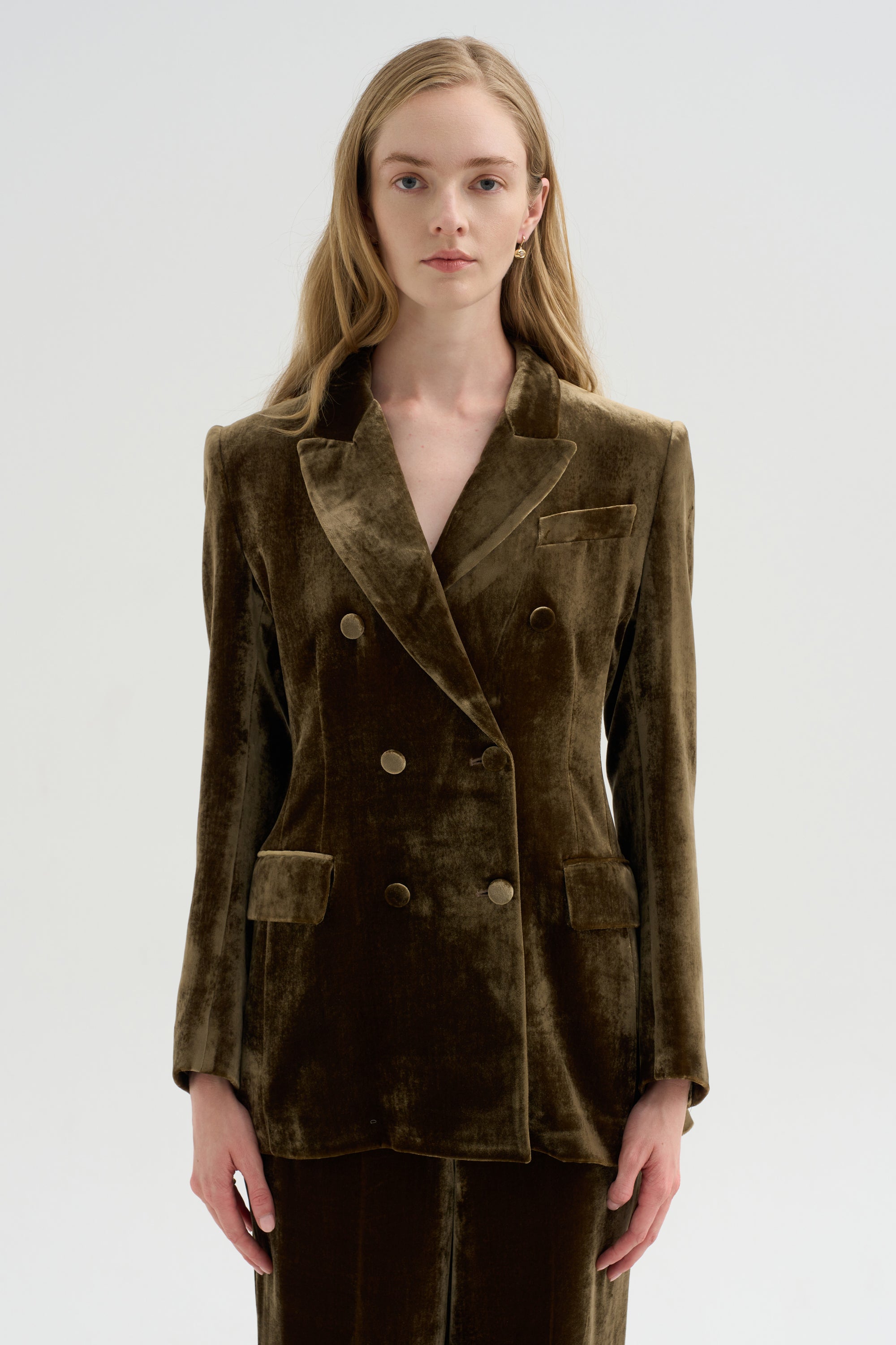 Velvet Blazer, Tortora
