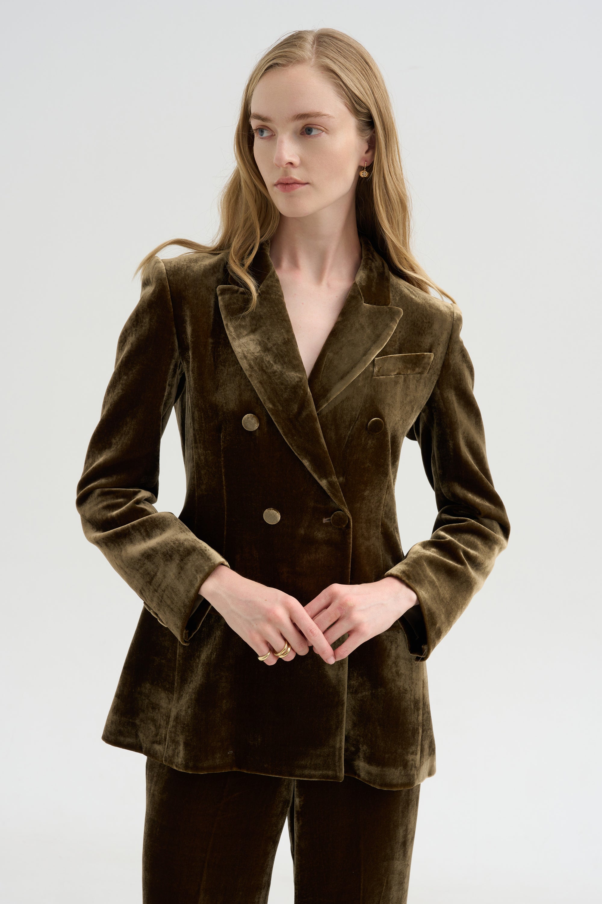 Velvet Blazer, Tortora