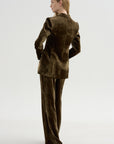 Velvet Blazer, Tortora