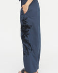 Embroidered Trouser, Blue