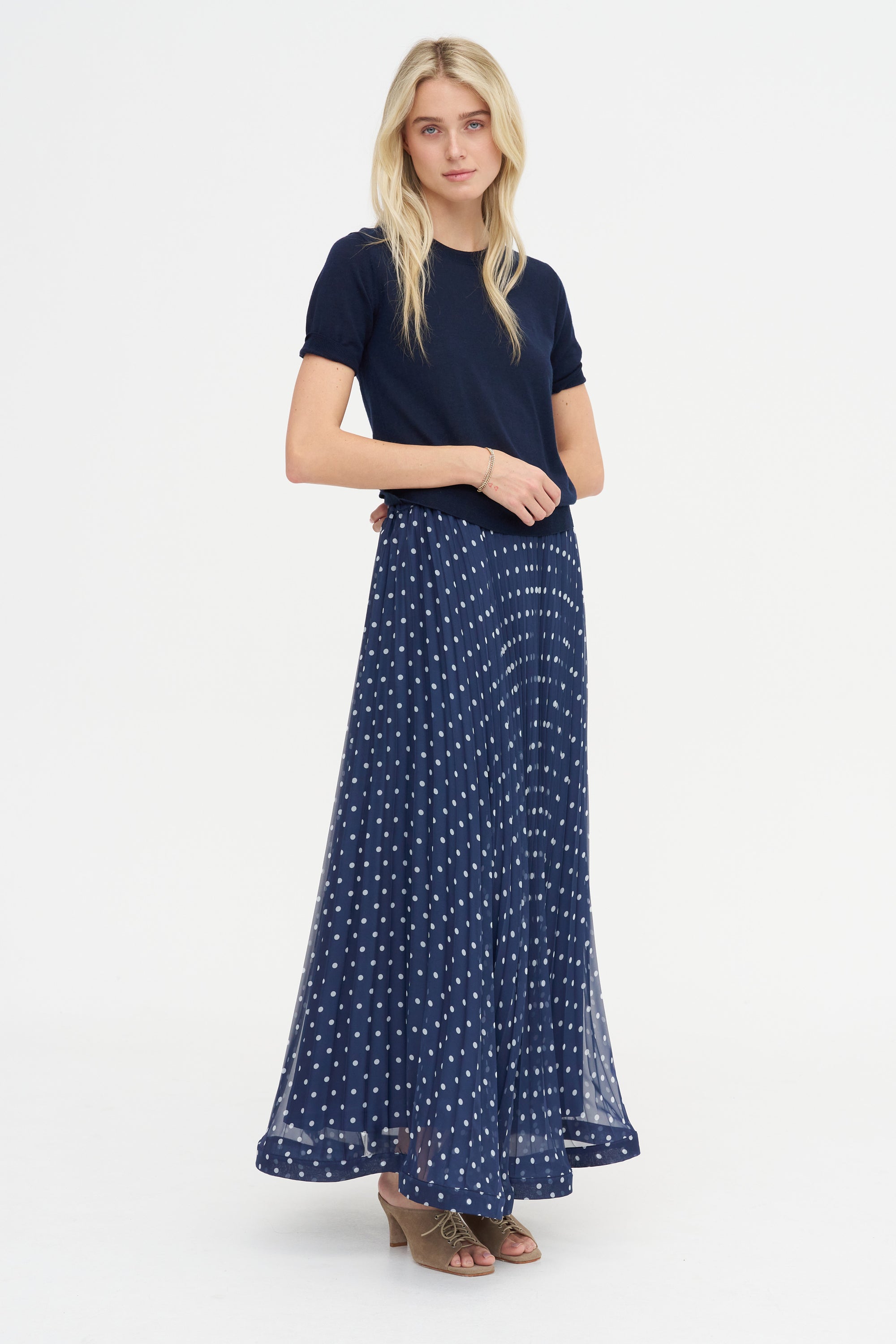 Dots Skirt, Fantasia Blue