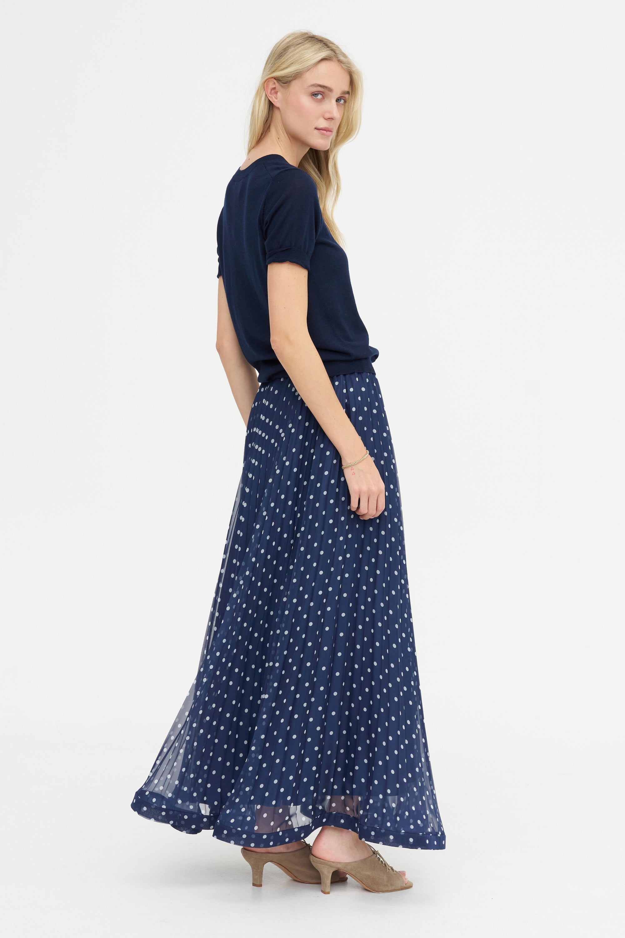Dots Skirt, Fantasia Blue