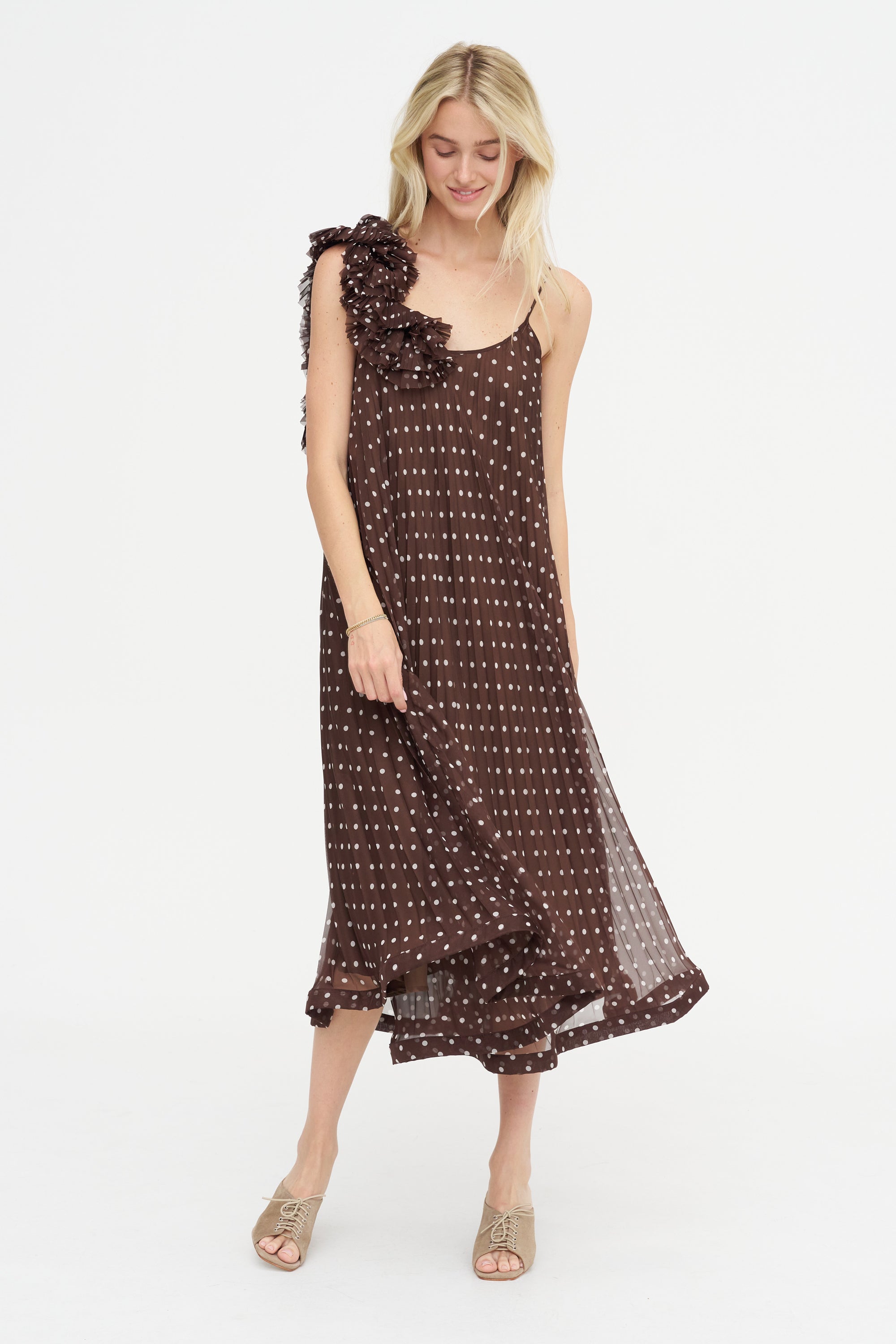 Dots Dress, Fantasia Marrone