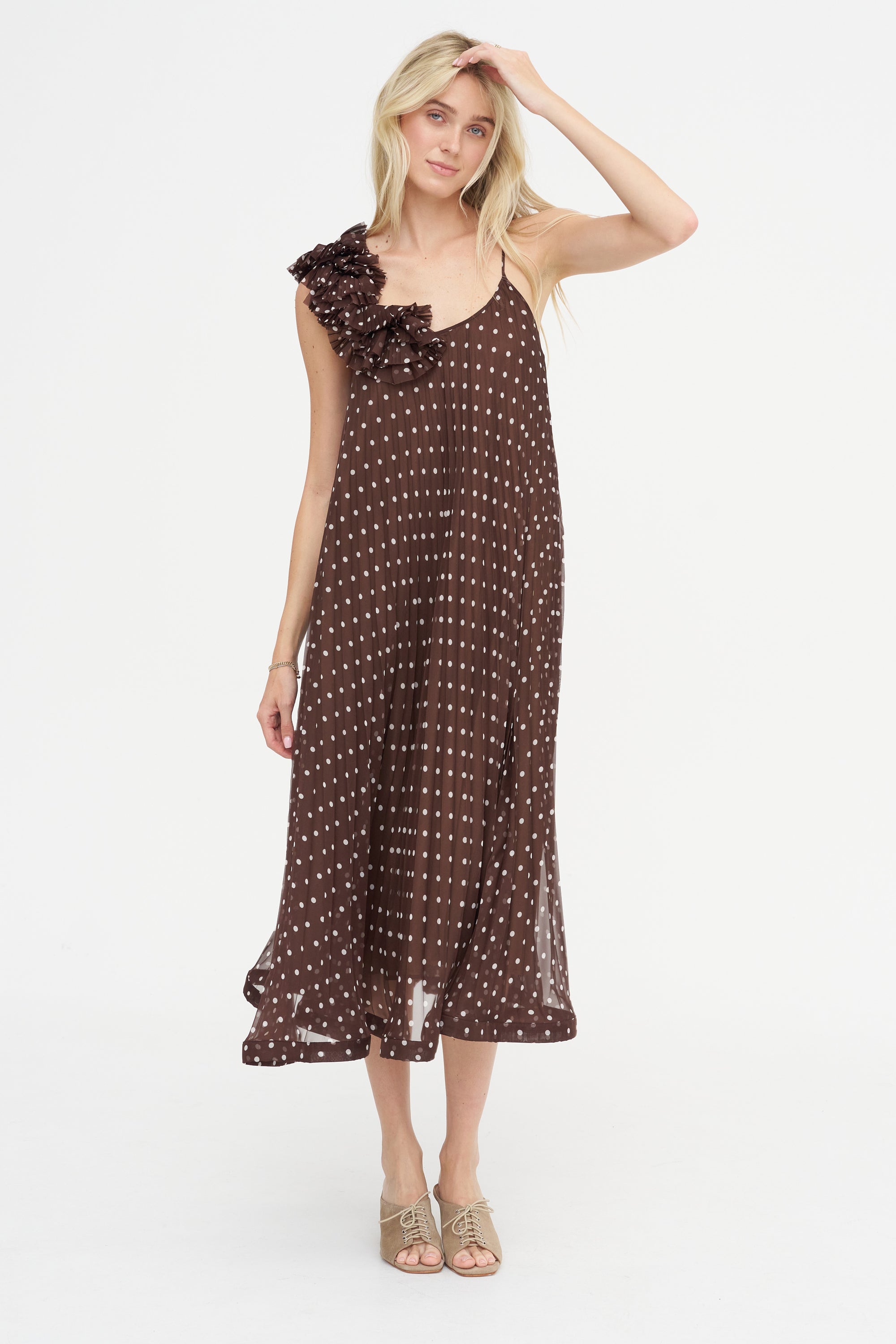 Dots Dress, Fantasia Marrone