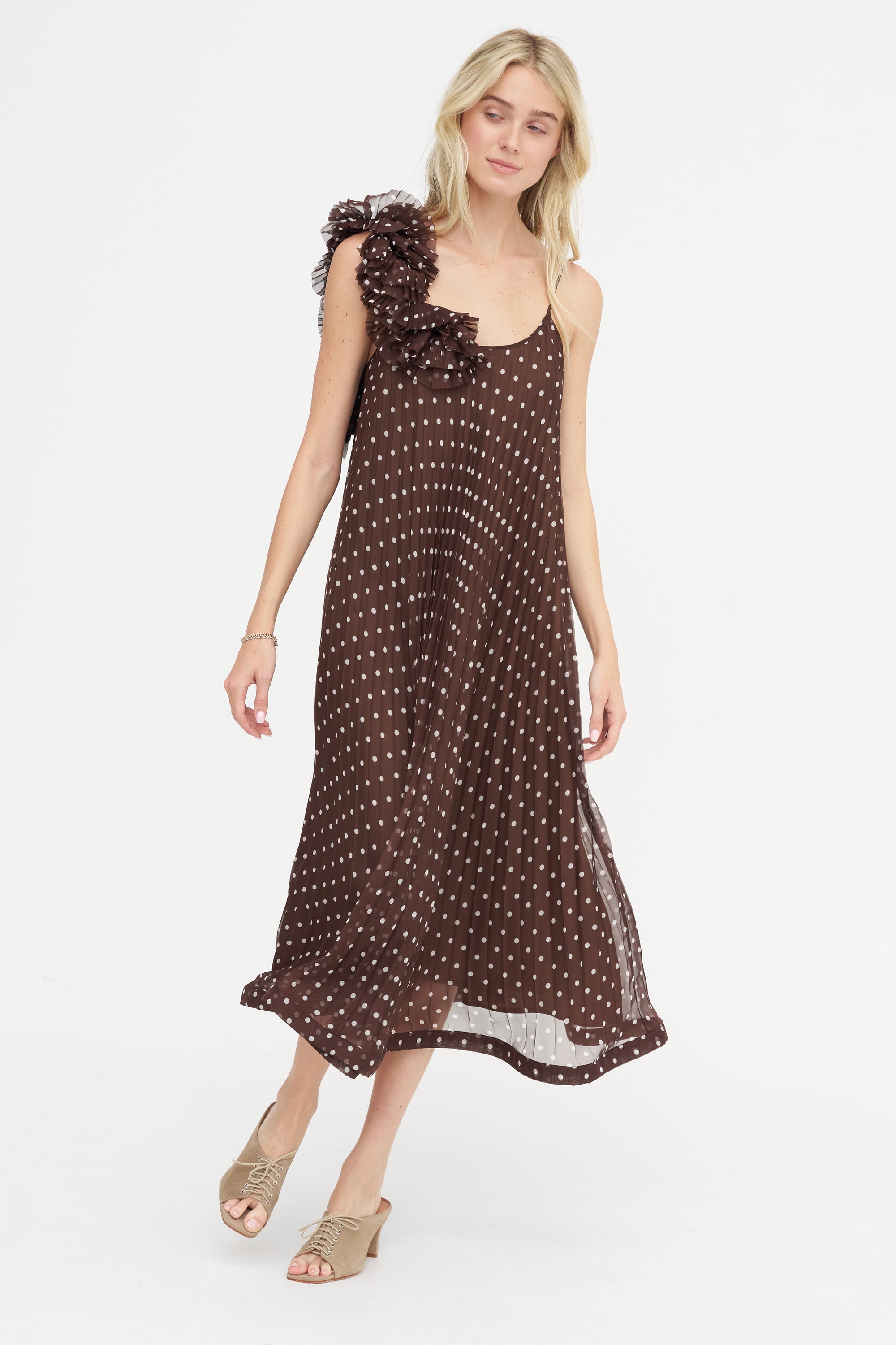 Dots Dress, Fantasia Marrone