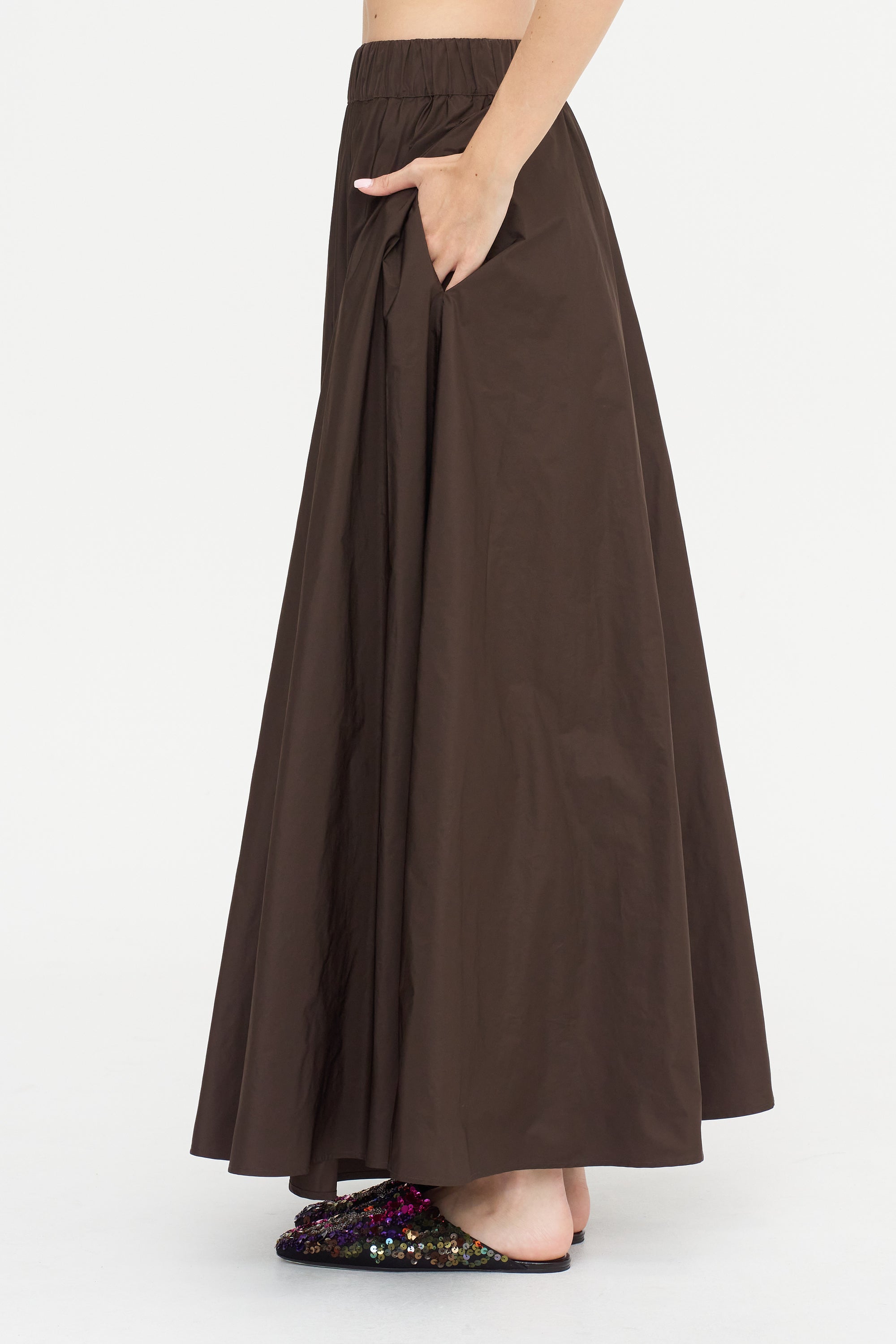 A-Line Skirt, Marrone