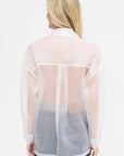 Organdie Shirt, Bianco