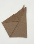 Fine Wool Pile Knitting Triangular Scarf, Brown