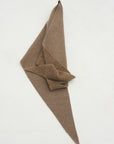 Fine Wool Pile Knitting Triangular Scarf, Brown