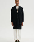 Cloud Jersey - Cotton French Terry Long Cardigan, Black