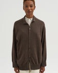 Airy Merino Wool Cardigan, Brown