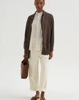 Airy Merino Wool Cardigan, Brown