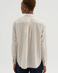 Organic Cotton Dobby Stripe Standard Shirt, Ivory
