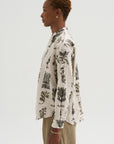 Relax Herbal Print Shirt, Ivory