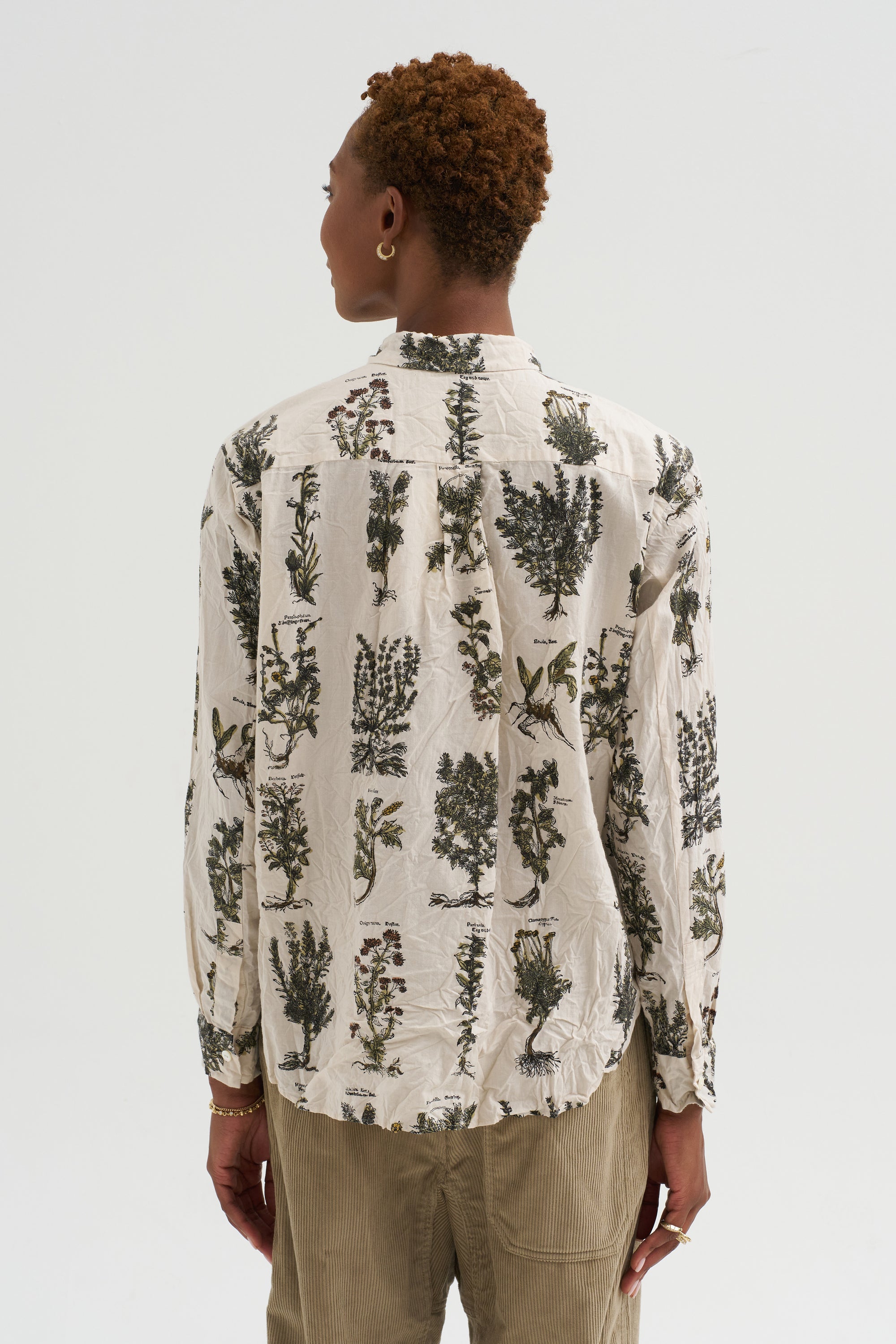 Relax Herbal Print Shirt, Ivory