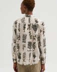 Relax Herbal Print Shirt, Ivory