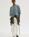 Brushed Cotton Baker Pants, White