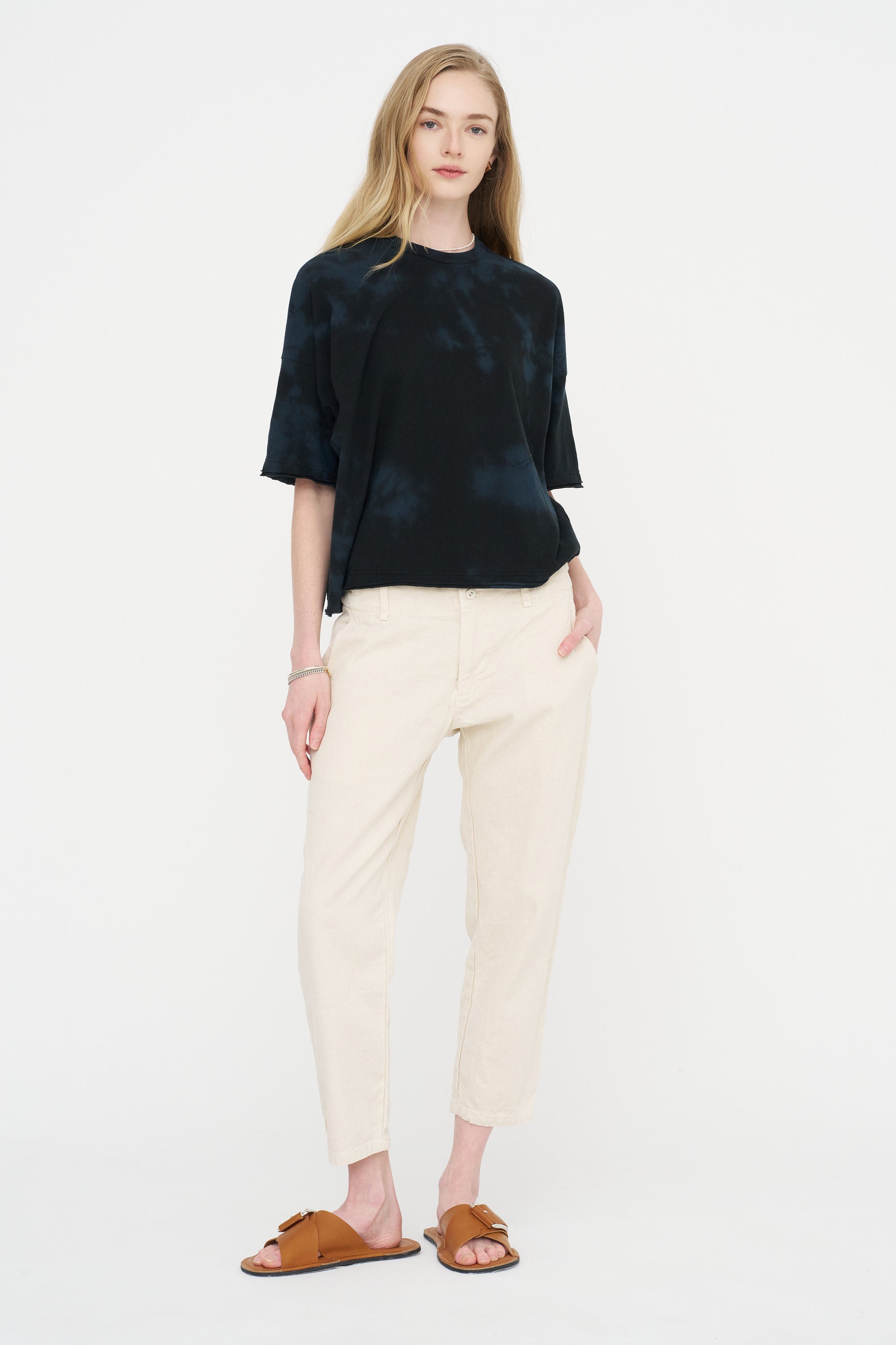 Antique Dye Recycle T-Shirt, Black