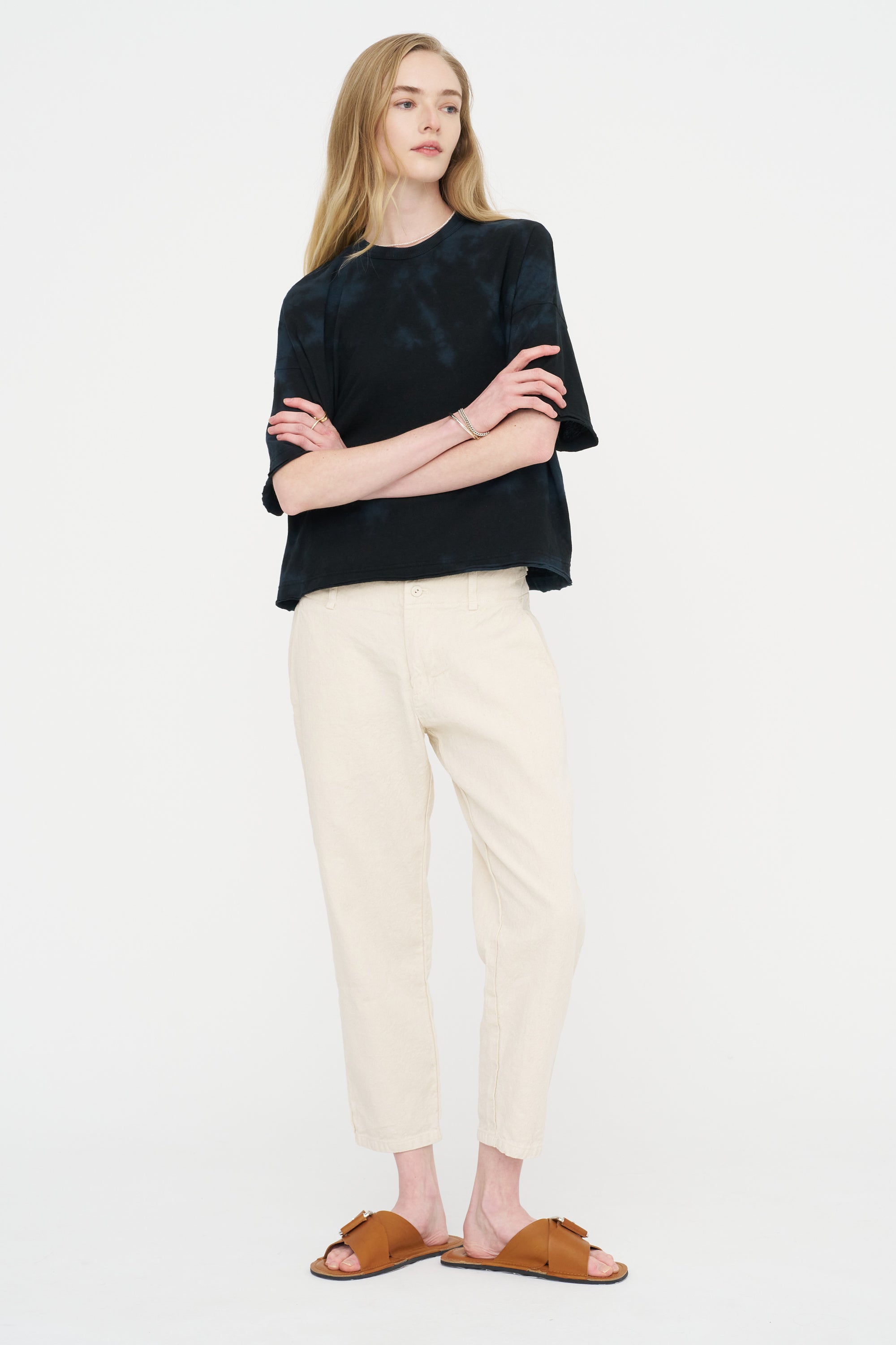 Antique Dye Recycle T-Shirt, Black