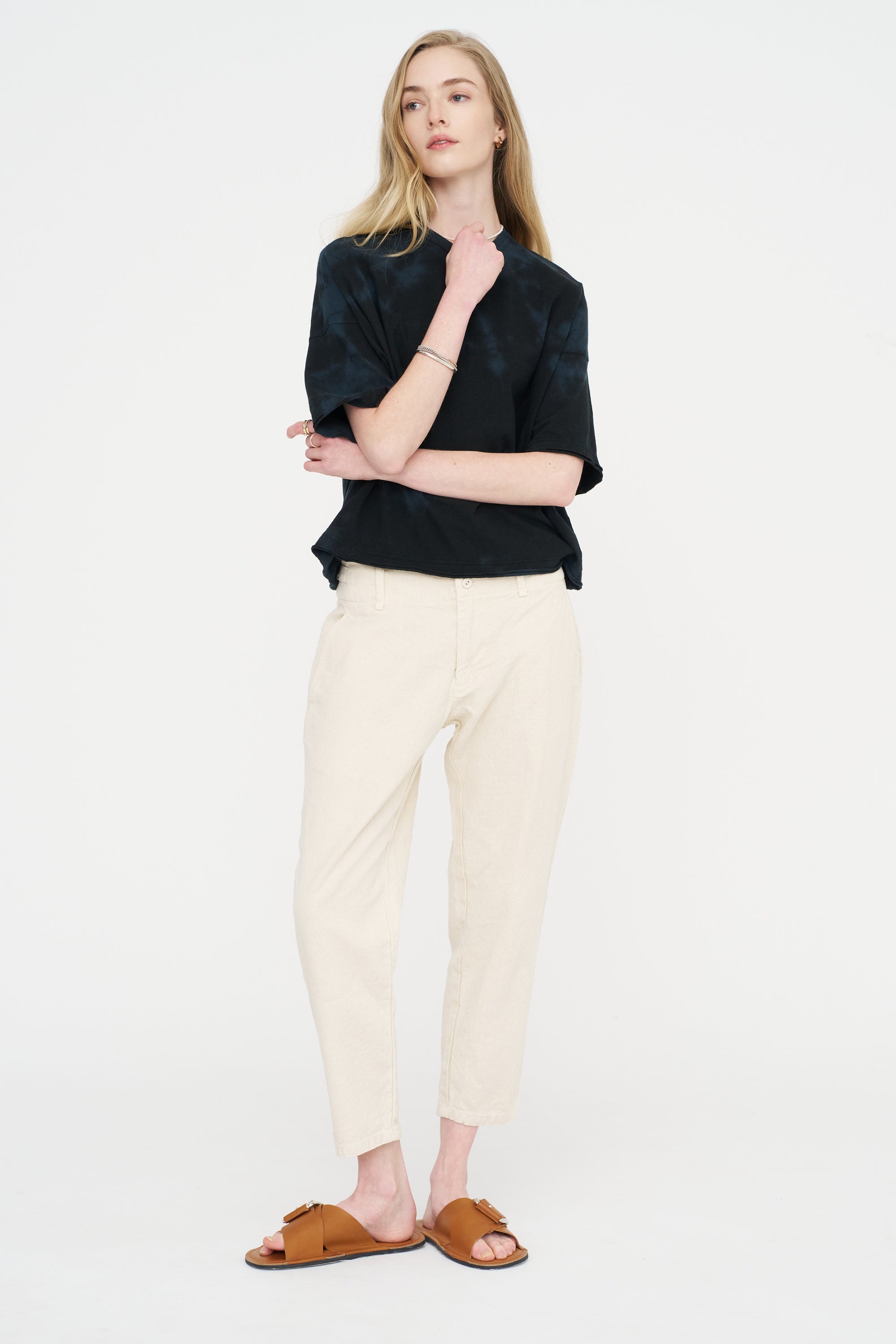 Antique Dye Recycle T-Shirt, Black