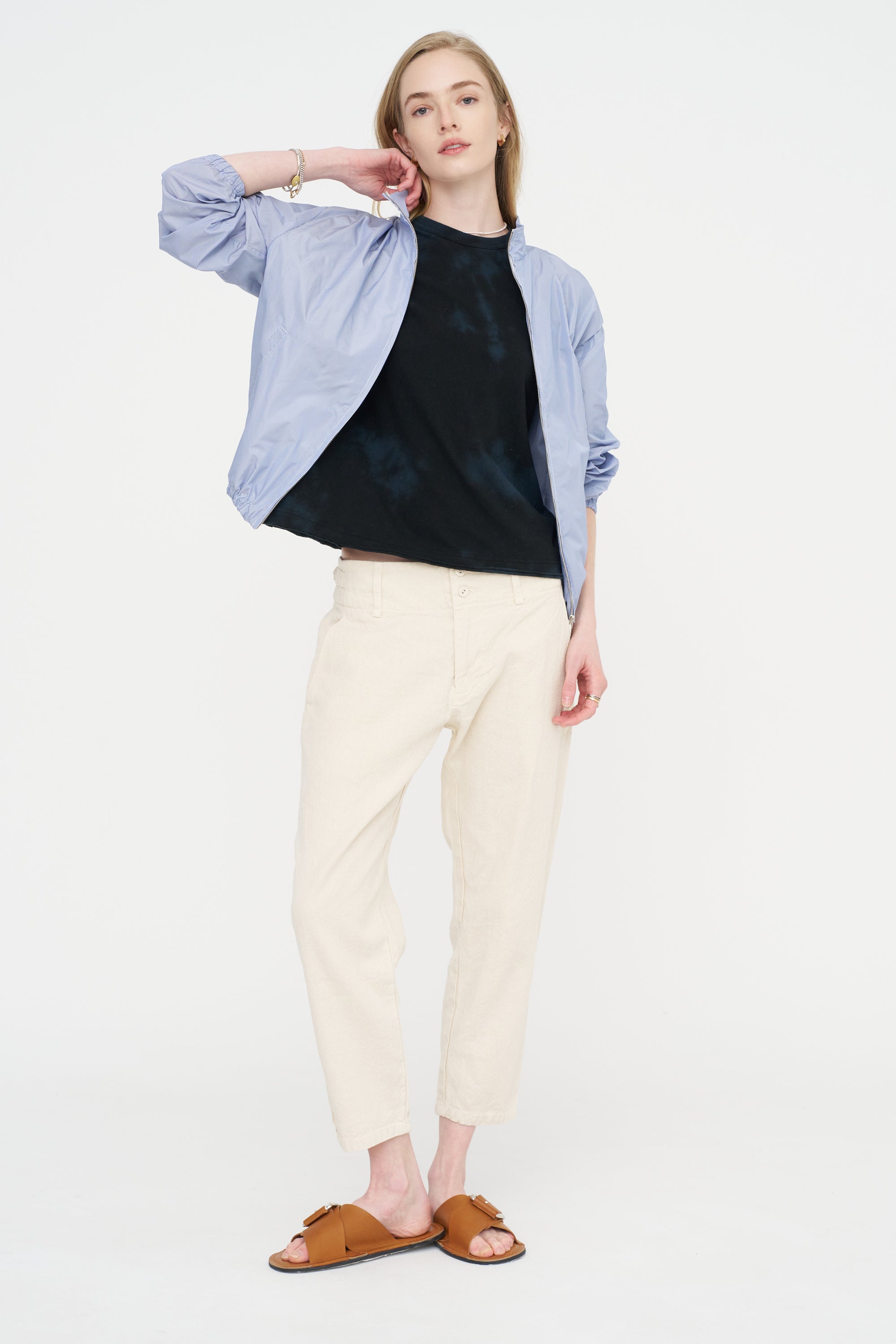 Antique Dye Recycle T-Shirt, Black