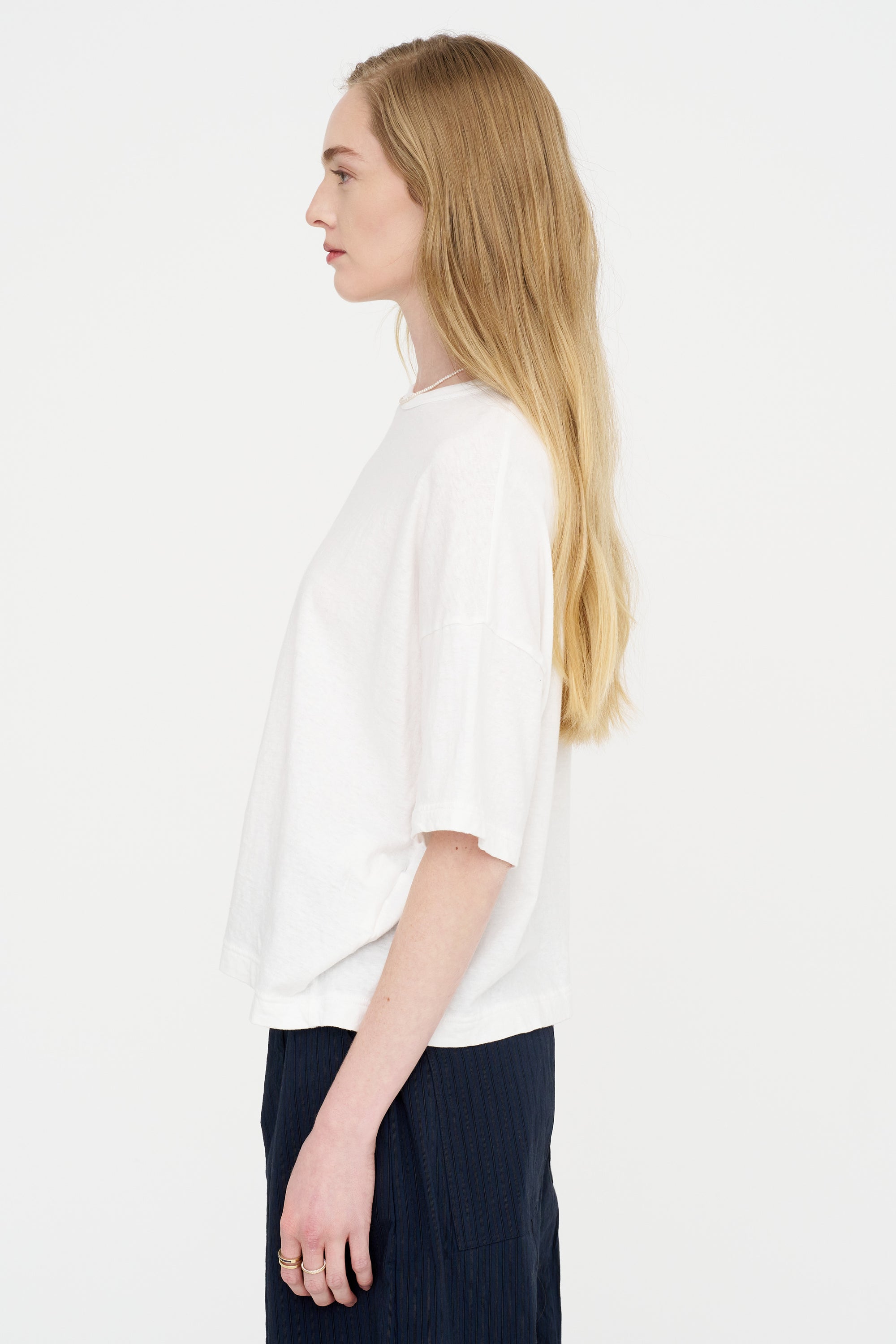 Recycled Jersey Oversize T-Shirt, White