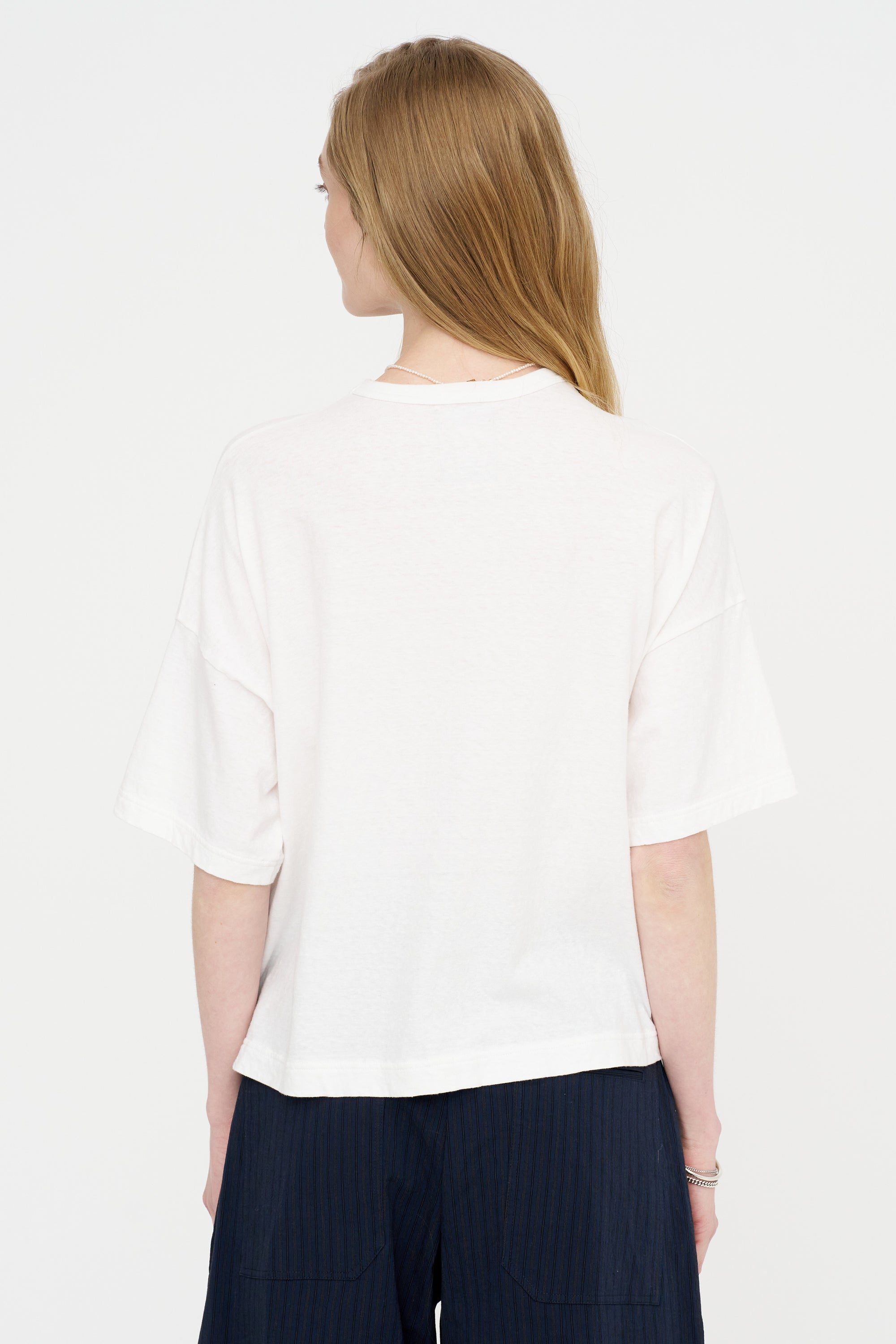 Recycled Jersey Oversize T-Shirt, White