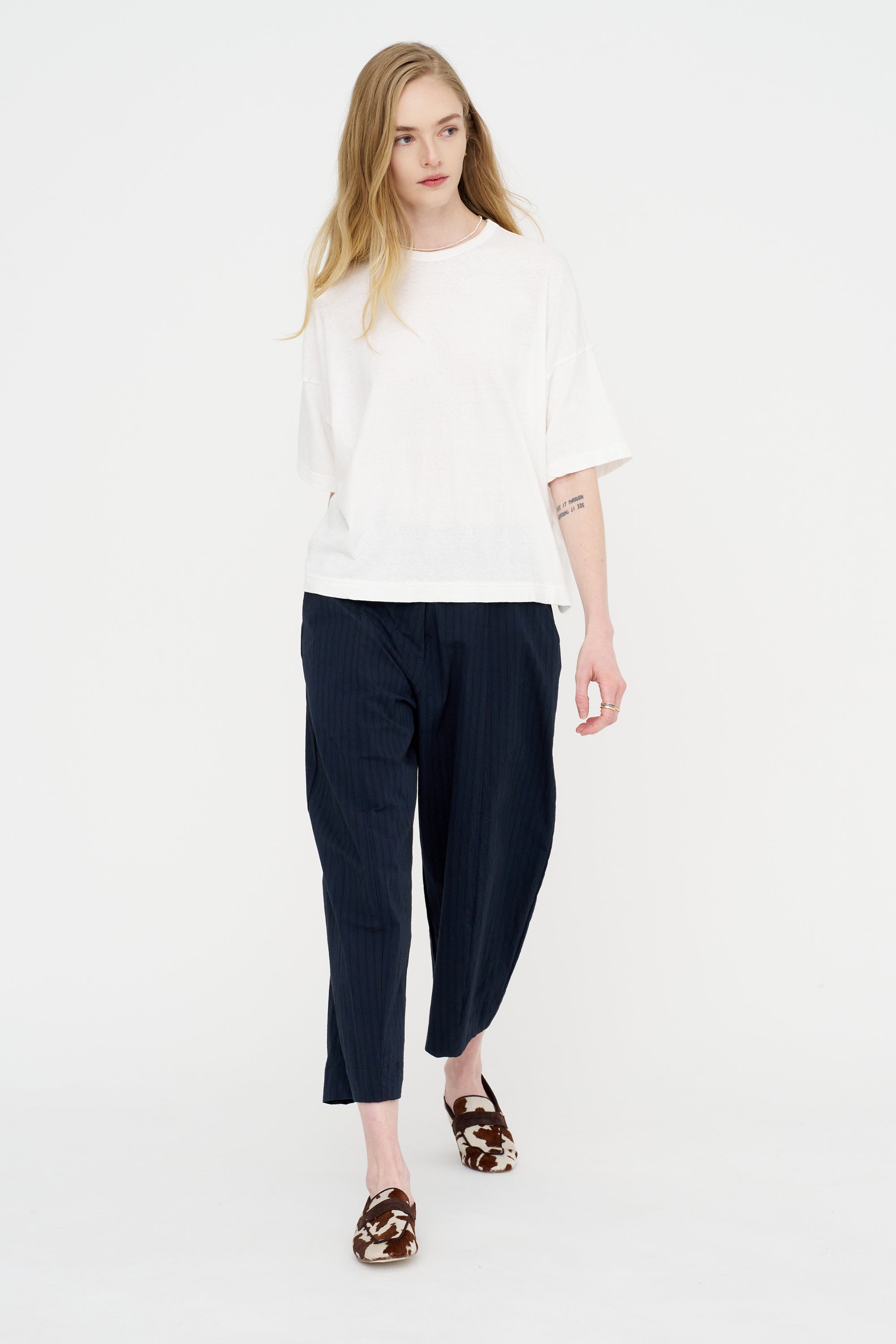 Recycled Jersey Oversize T-Shirt, White