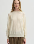 Crewneck Pullover Airy Merino, Ivory
