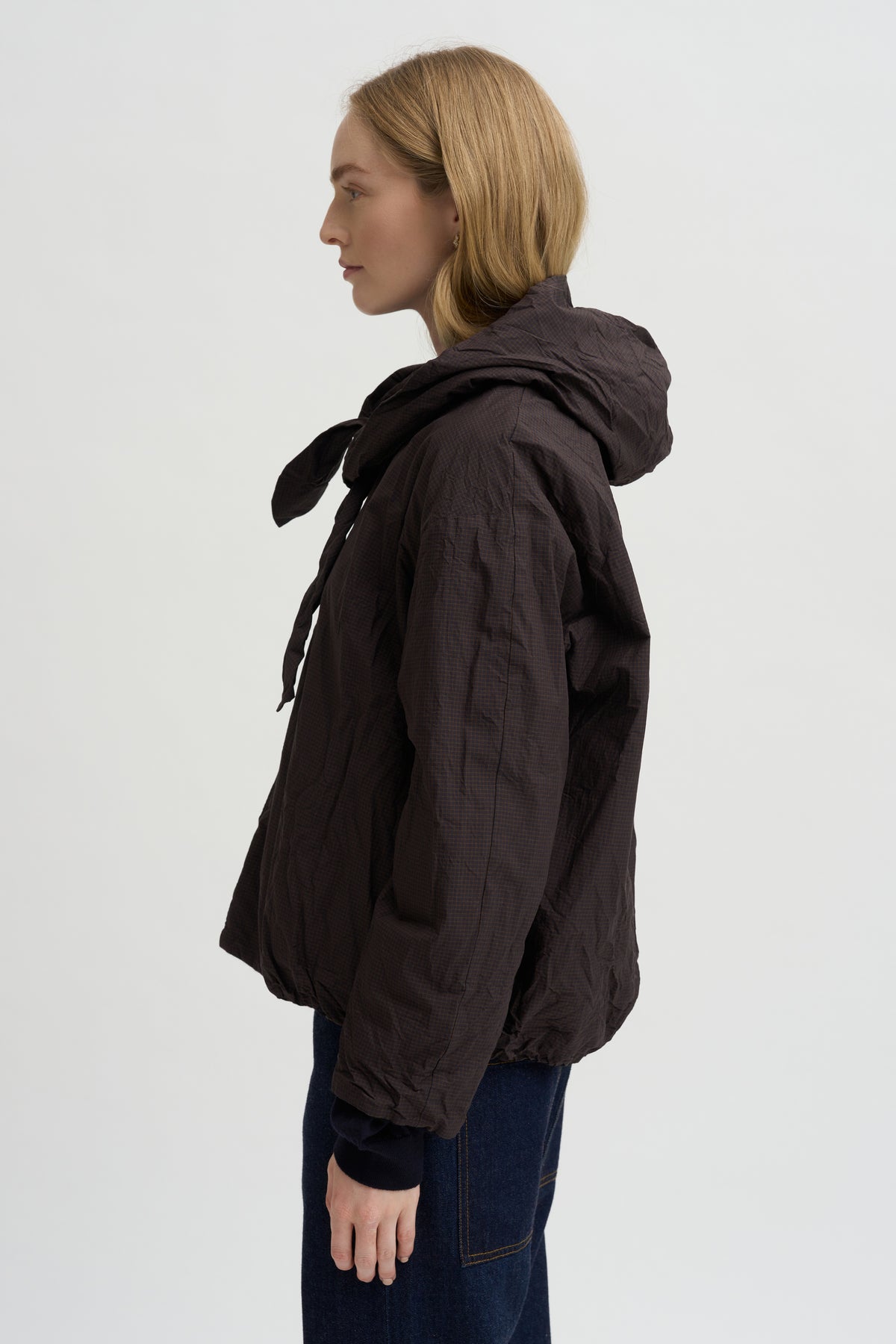Reversible Short Jacket, Brown