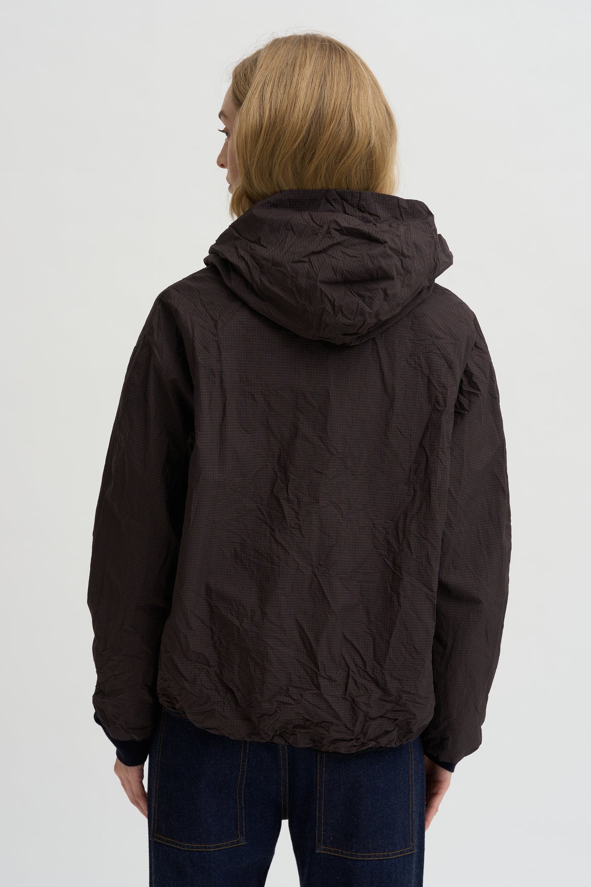 Reversible Short Jacket, Brown