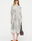 Tsugihagi Print Dress, Ivory