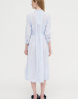 Washed Cotton Crinkle Dress, Saxe Blue
