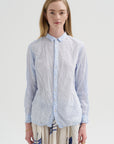 Washed Cotton Crinkle Classic Shirt, Saxe Blue