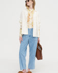 Silk Crepe Bundle Dye Blouse, Ivory