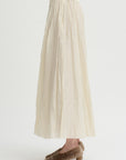 Pleated Skirt Acetate Lyocell, Ivory
