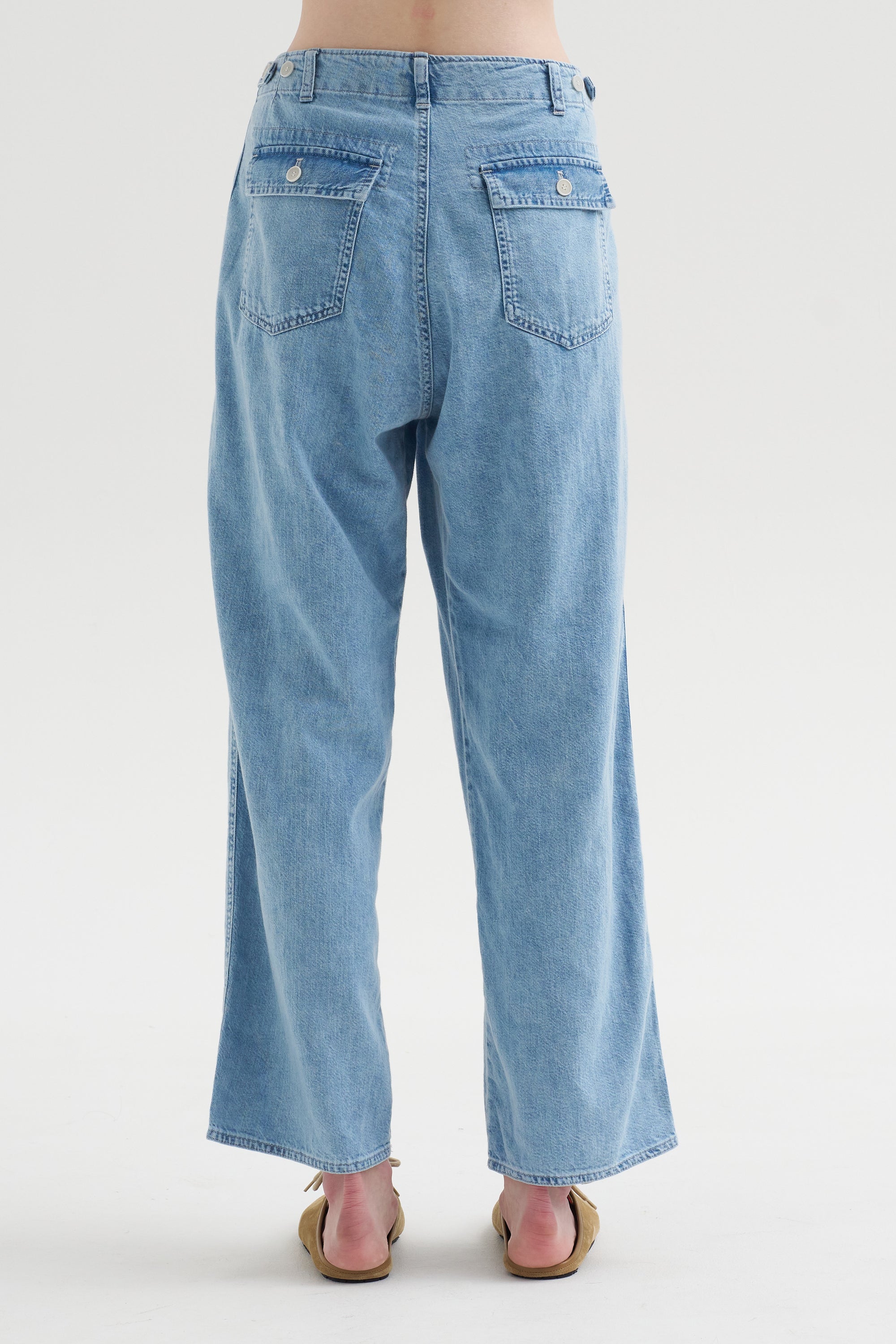 8oz Natural Denim Baker Pants, Ice Blue