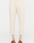 Linen Cotton Soft Twill Pants, Ivory