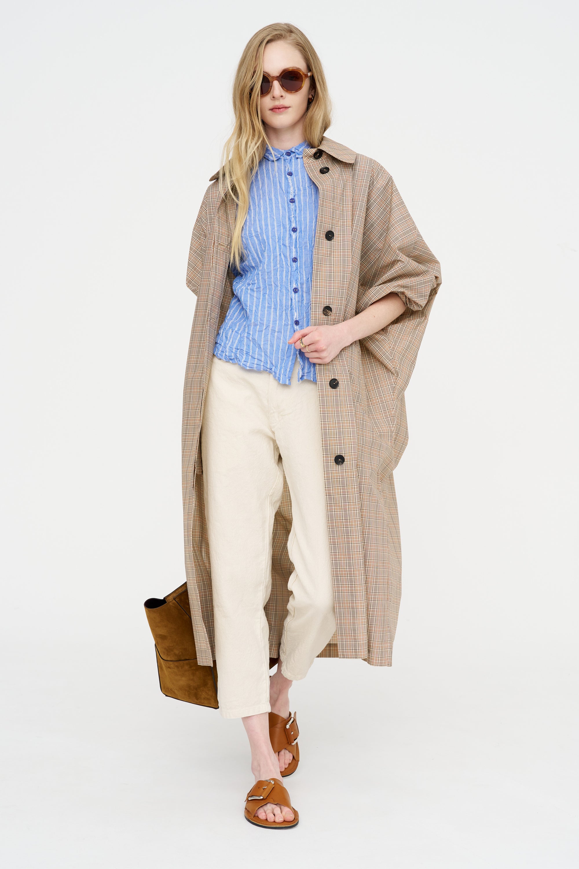 Linen Cotton Soft Twill Pants, Ivory