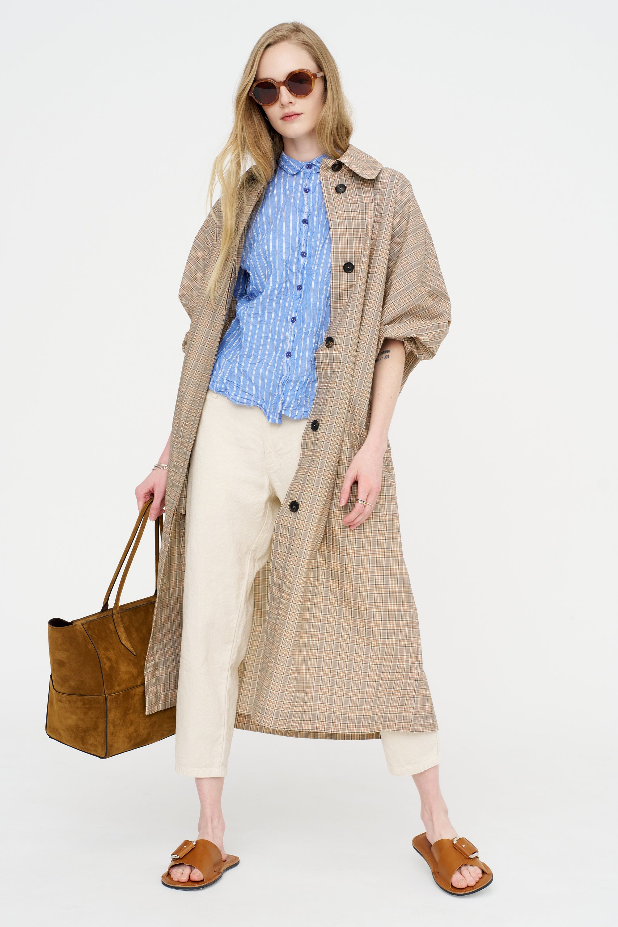 Linen Cotton Soft Twill Pants, Ivory