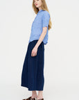 Linen Indigo Chambray Pants, Navy
