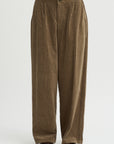 Wide Pants Washed Corduroy, Beige