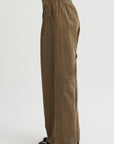Wide Pants Washed Corduroy, Beige