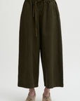 Wide Pants Organic Cotton Linen, Khaki