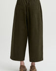 Wide Pants Organic Cotton Linen, Khaki
