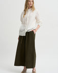 Wide Pants Organic Cotton Linen, Khaki