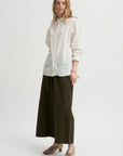 Wide Pants Organic Cotton Linen, Khaki